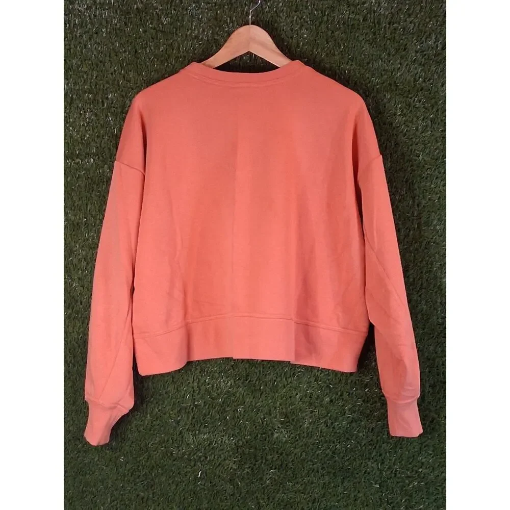 Nike Women's Dri-FIT Get Fit Graphic Crewneck Sweatshirt Medium Madder Root...